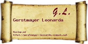 Gerstmayer Leonarda névjegykártya